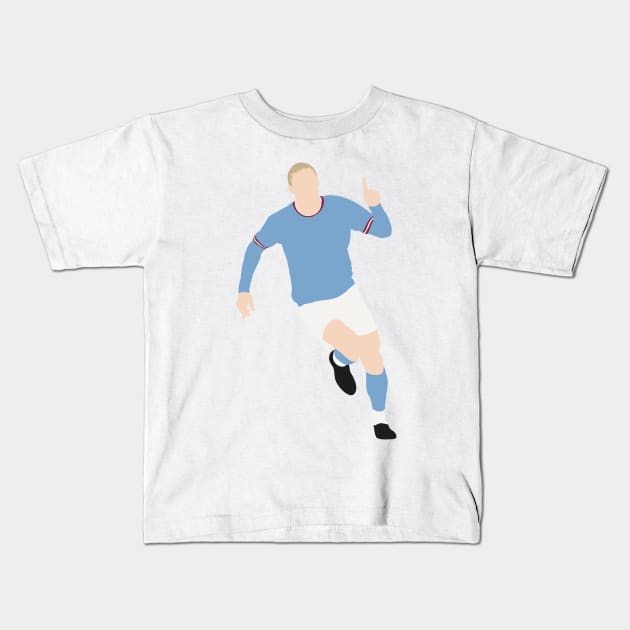 Erling Haaland minimalist illustration Kids T-Shirt by maoudraw